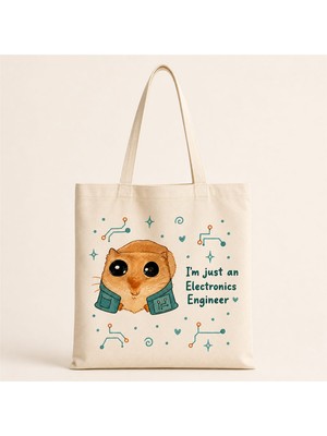 Hobimobi Sadüzgünhamster - Elektronik Mühendisi Baskılı Bez Çanta
