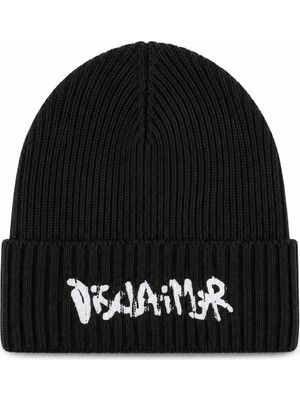 Basics & More Unisex Örme Bere Erkek Kadın Kışlık Katlamalı Ribanalı Siyah Bere