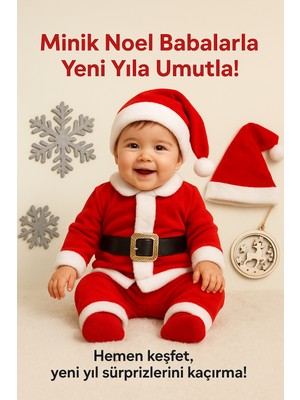 CemBebe Bebek ve Çocuklar Için Noel Baba Kostüm Yeni Yıl Yılbaşı Kıyafeti