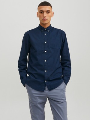 Jack & Jones Jack Jones Erkek Pamuklu Uzun Kol Gömlek 12182486