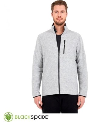 Blackspade Önden Fermuarlı Polar Mont Gri
