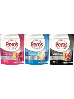 Peros Pratik Matik Çamaşır Deterjanı Kapsülü - Tableti 78 Adet (3pk*26) (Karma Set)