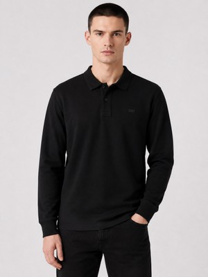 Levi's Erkek Polo Yaka Standart Fıt Uzun Kollu Siyah Sweatshirt - 00AUT-0001