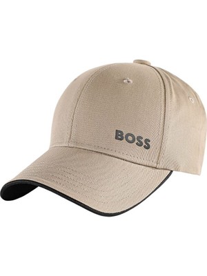 Boss Erkek Marka Logolu Ayarlanabilir Günlük Kullanım Bej Şapka 50519219-272