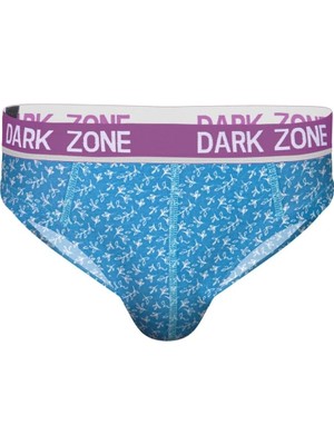 Darkzone Erkek Yaprak Desenli Turkuaz Pamuklu Lastikli Slip Külot