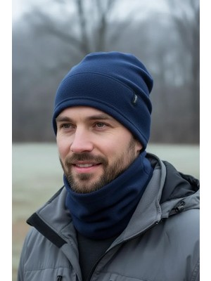 Meks Yeni Sezon Unisex Sonbahar ve Kış Için Polar Boyunluk Siyah 2 Li Takım
