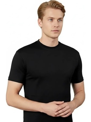 Meks Şahinler Kısa Kol O Yaka Atlet E004 Siyah 3xl