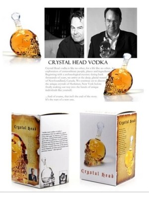 Hace Bazaar 1000 ml Crystal Head Kuru Kafa Içki Şişesi