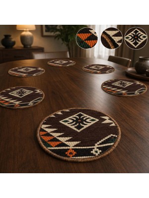 Bk Gift 6 Adet El Yapımı Anadolu Izleri Kilim Kumaşı Supla Koleksiyonu 27CM -5