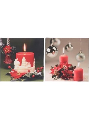 Ev Dekorasyon Noel Panosu LED 25X25CM