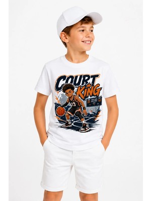 Bayloranzzo Basketball King %100 Pamuk Premium Kalite Erkek Çocuk Tişörtü
