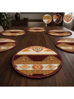 Bk Gift 6 Adet El Yapımı Anadolu Izleri Kilim Kumaşı Supla Koleksiyonu 27CM -1