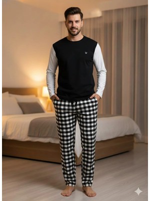 Meks Pijalüx Tek Alt Ekose Pijama