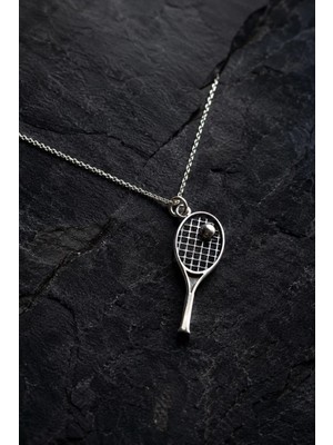 Nalia Takı Tenis Raketi Gümüş Kolye