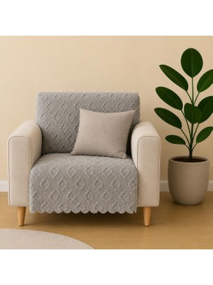 Tekli Koltuk Örtüsü 110X175 cm Şönil Kaymaz Yıkanabilir Oturma Yeri Koruyucu Koltuk Şalı