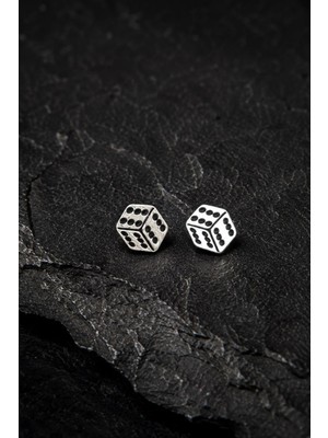 Nalia Takı Mini Zar Gümüş Küpe