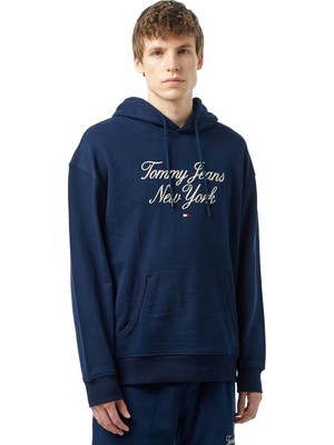 Tommy Hilfiger Erkek Mavi Sweatshirt