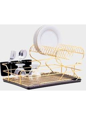 Ozkr Store Gold Kalpli Tabaklık 2 Katlı