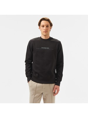 Calvin Klein Minimal Logo Crew Ne Erkek Siyah Sweatshirt