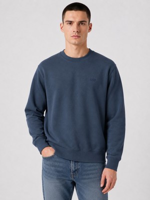 Levi's Erkek Bisiklet Yaka Orıgınal Housemark Standart Fıt Lacivert Sweatshirt - 00AUV-0001