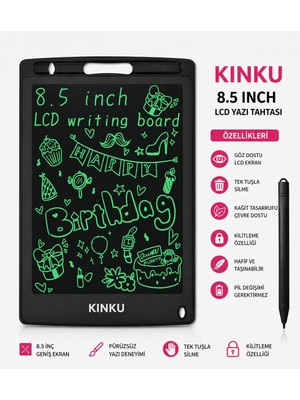 Kinku  8.5 Inç LCD Digital Çocuk Yazı Çizim Tableti