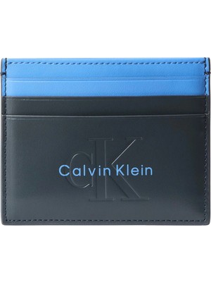 Calvin Klein Erkek Lacivert Calvin Klein Bold Cardholder, Y08 Lacivert Erkek Kartlık