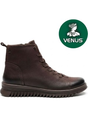 Venüs Pepuza Hakiki Deri Kaymaz Düz Taban Ortopedik Kadın Bot