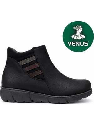 Venüs Olipuke Hakiki Deri Düz Kaymaz Taban Ortopedik Kadın Bot