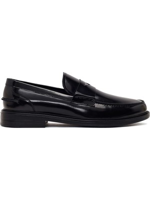 Derimod Erkek Siyah Deri Klasik Loafer WM750033DA