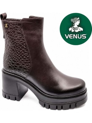 Venüs Eluza Hakiki Deri Kaymaz Düz Taban Ortopedik Kadın Bot