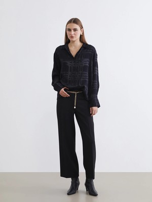 Lc Waikiki Yeni Sezon Loose Fit Zincir Kemerli Kadın Pantolon