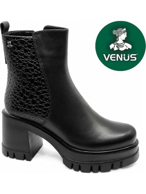 Venüs Eluza Hakiki Deri Kaymaz Düz Taban Ortopedik Kadın Bot