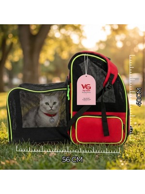 Vigi Store Bahçeli Model Genişleyebilir Kedi & Köpek Taşıma Çantası | Katlanabilir Seyahat Çantası | 8-10 kg Taşıma Kapasiteli