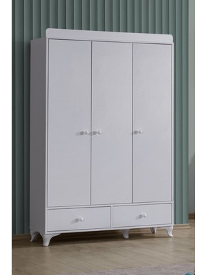 Setay Gardırop, Elegant 3 Kapaklı Çekmeceli Dolap