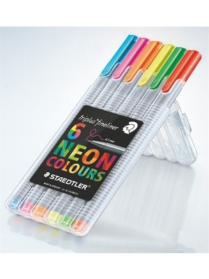 Die Grup 6'lı Neon Renkli Fineliner Kalem Seti, Eğlenceli ve Canlı