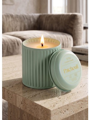 The Mia Calm Patchouli Kokulu Yeşil Kapaklı Mum 830 gr 12X