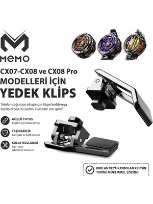 Memo CX07-CX08 Modelleri Için Yedek Klips Aparat