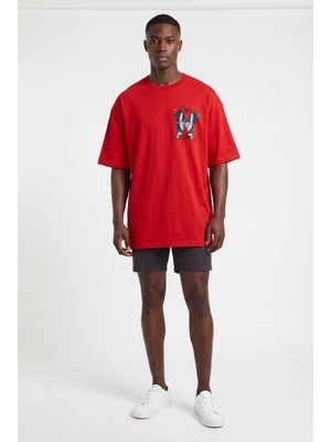 Blow Up Future Gen Nothing Kırmıxı Oversize Erkek T-Shirt 141542