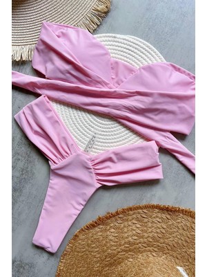 BMD Lily Brazilian Straplez Bikini - Toz-Pembe