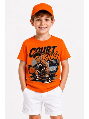 Bayloranzzo Basketball King %100 Pamuk Premium Kalite Erkek Çocuk Tişörtü