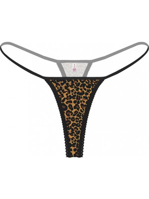 Hace Bazaar Leopar Desenli Büyük Beden Fantezi String