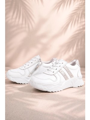 Rakerplus Hakiki Deri Kız Çocuk Sneakers Ayakkabı