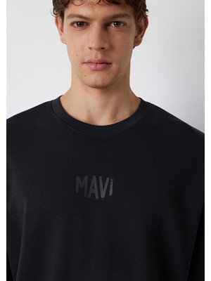 Mavi Logo Tişört Siyah