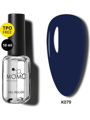Momo Professional Kalıcı Oje K079, Gece Mavisi, 10 ml