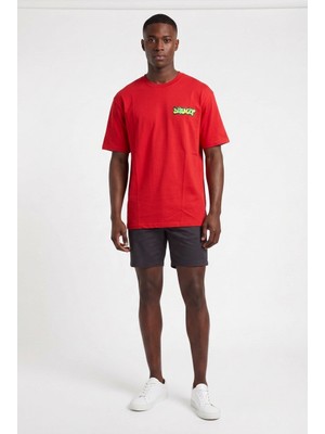 Blow Up Future Gen Workshop Kırmızı Oversize Erkek T-Shirt 141556