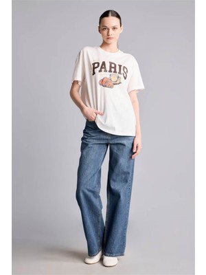 Defacto Straight Fit Koyu Mavi Kadın Jean Pantolon I2326AX/NM34