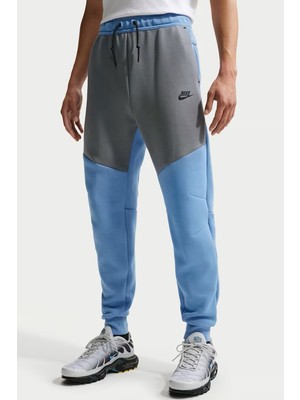 Nike Tech Fleece Slim Fit Men’s Track Jogger Pants Erkek Dar Kesim Eşofman Altı Mavi Gri