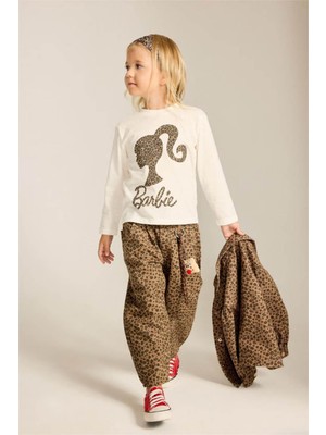 Defacto Barbie Lisanslı Beyaz Kız Bebek Uzun Kollu T-Shirt I1779A5/ER100