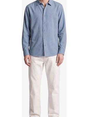 Koton Regular Fit Mavi Erkek Gömlek 7WAM60025HW