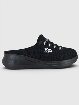 King Paolo D5109 Krakers Sabo - Siyah - Kadın Sandalet